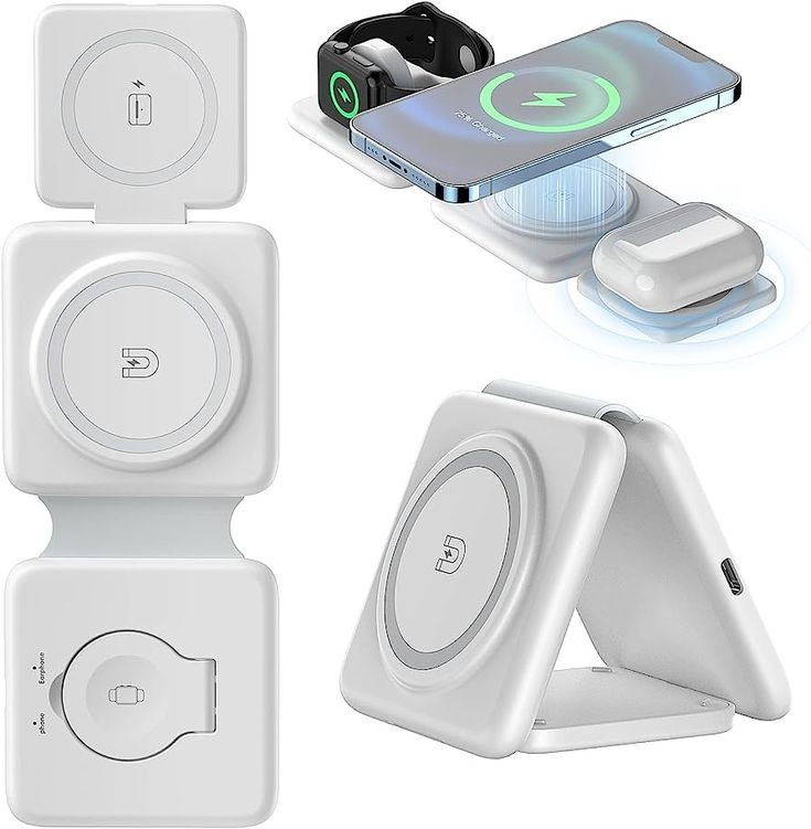 3 in 1 Magnetic Foldable MagSafe Wireless Charger for iPhone 16 to 12 Series