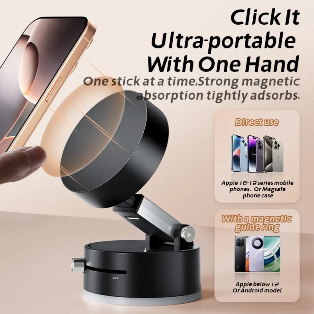 Magnetic Car Mobile Holder for Dashboard Vacuum Suction