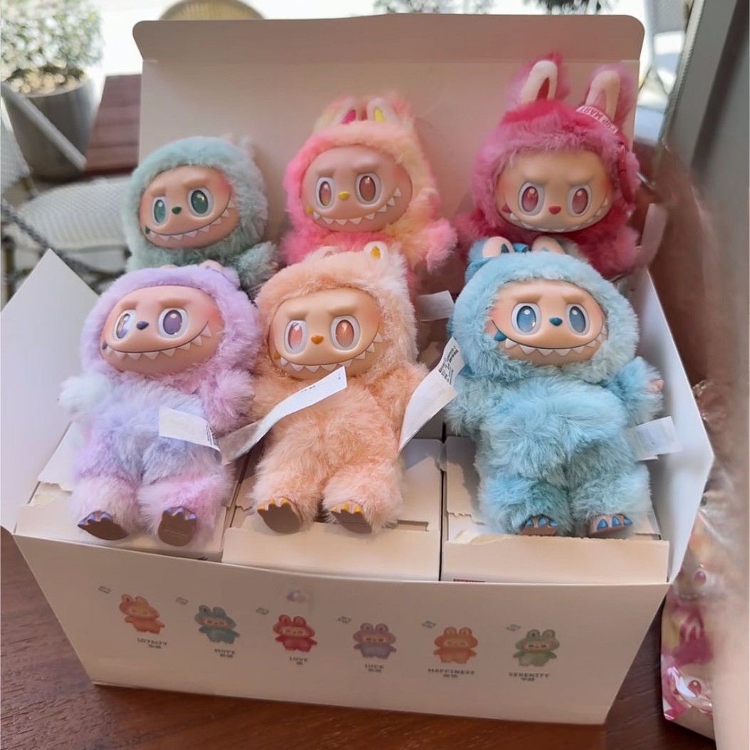 Labubu Doll Key Chain (Pop Mart) Pack Of 6 pieces  Plush Pendant Blind Box
