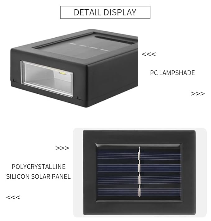 Solar Wall Lights with Motion Sensor Auto Chargeable Waterproof Exterior LED Sconce Front Porch