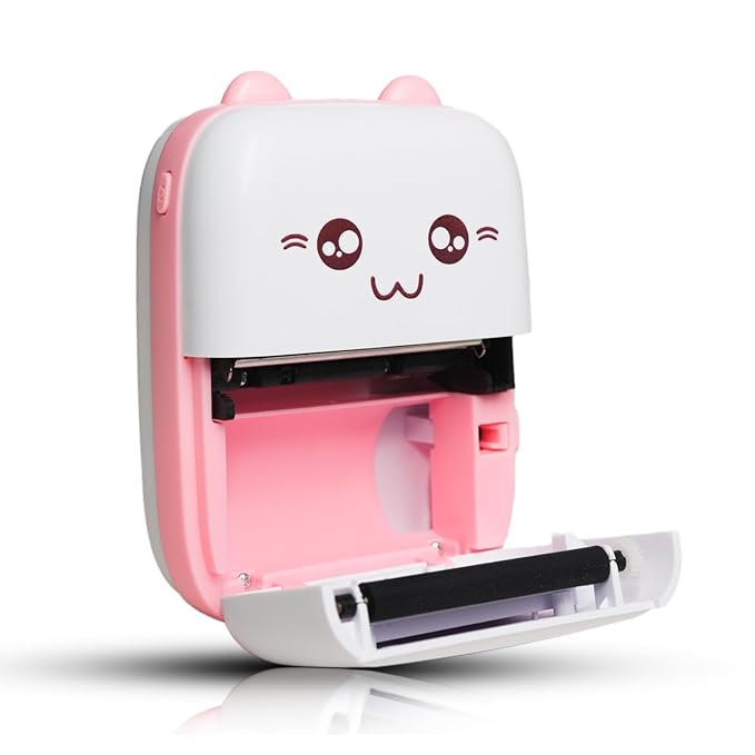 Mini Portable Thermal Printer – Bluetooth Wireless Photo & Label Printer for Kids with 1 Paper Roll