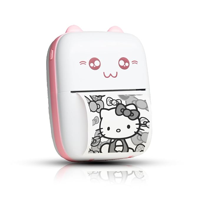Mini Portable Thermal Printer – Bluetooth Wireless Photo & Label Printer for Kids with 1 Paper Roll