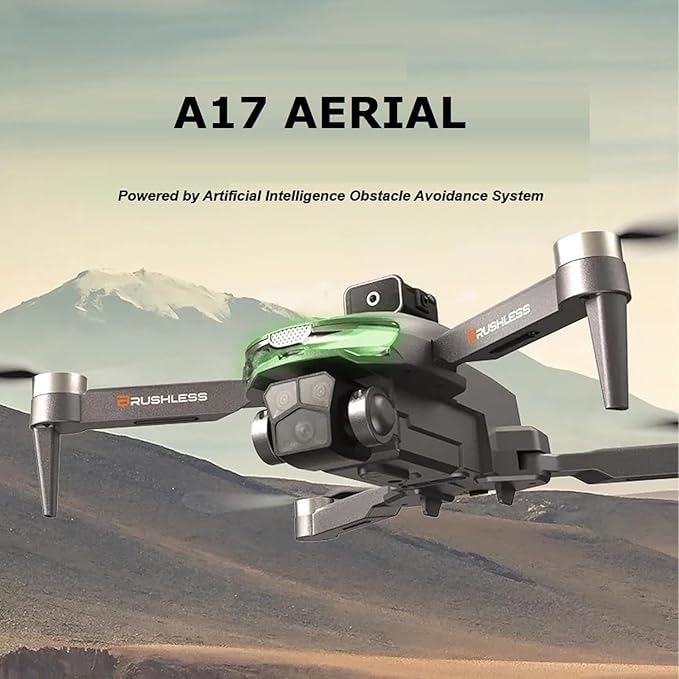 A17 Aerial Foldable HD Camera Drone | WiFi FPV Quadcopter with Optical Flow, Gesture Control