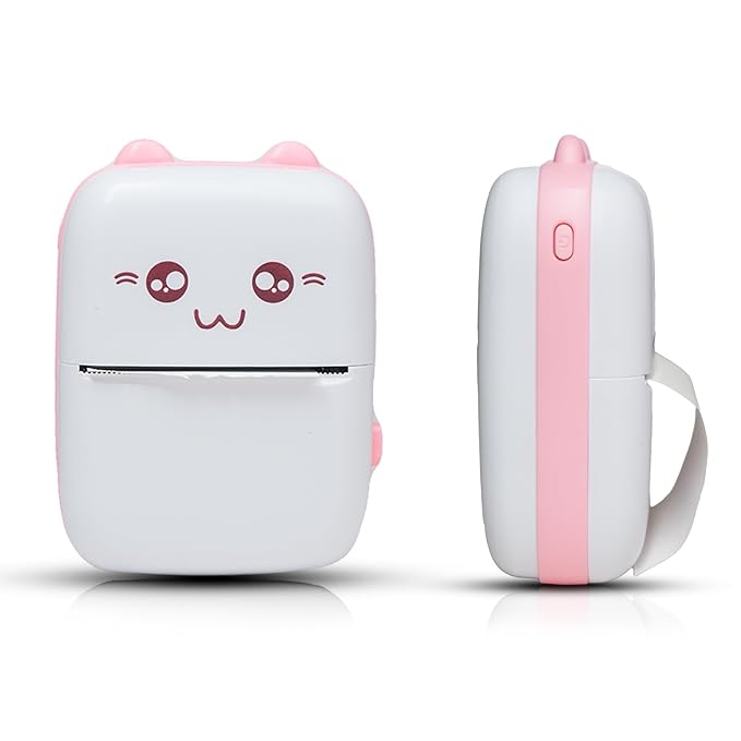 Mini Portable Thermal Printer – Bluetooth Wireless Photo & Label Printer for Kids with 1 Paper Roll