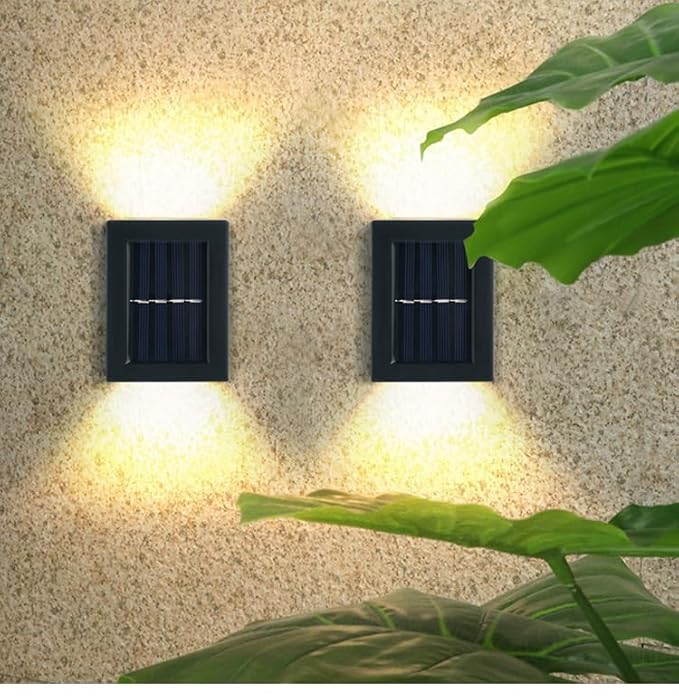 Solar Wall Lights with Motion Sensor Auto Chargeable Waterproof Exterior LED Sconce Front Porch