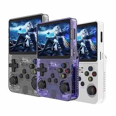 R36s Retro Handheld Game Console with 64G 3.5 Inch IPS Screen Built-in 20000+ Classic Games